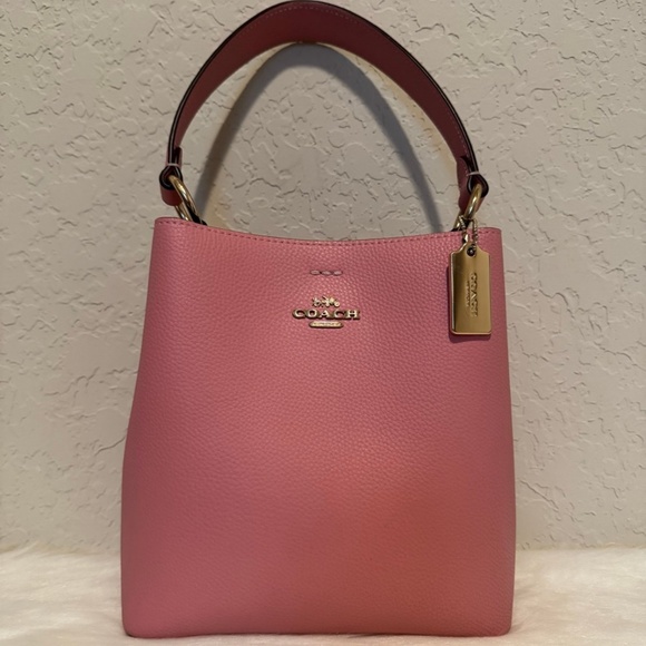 Coach Pink Shoulder Bag with Gold Hardware - Picture 2 of 10